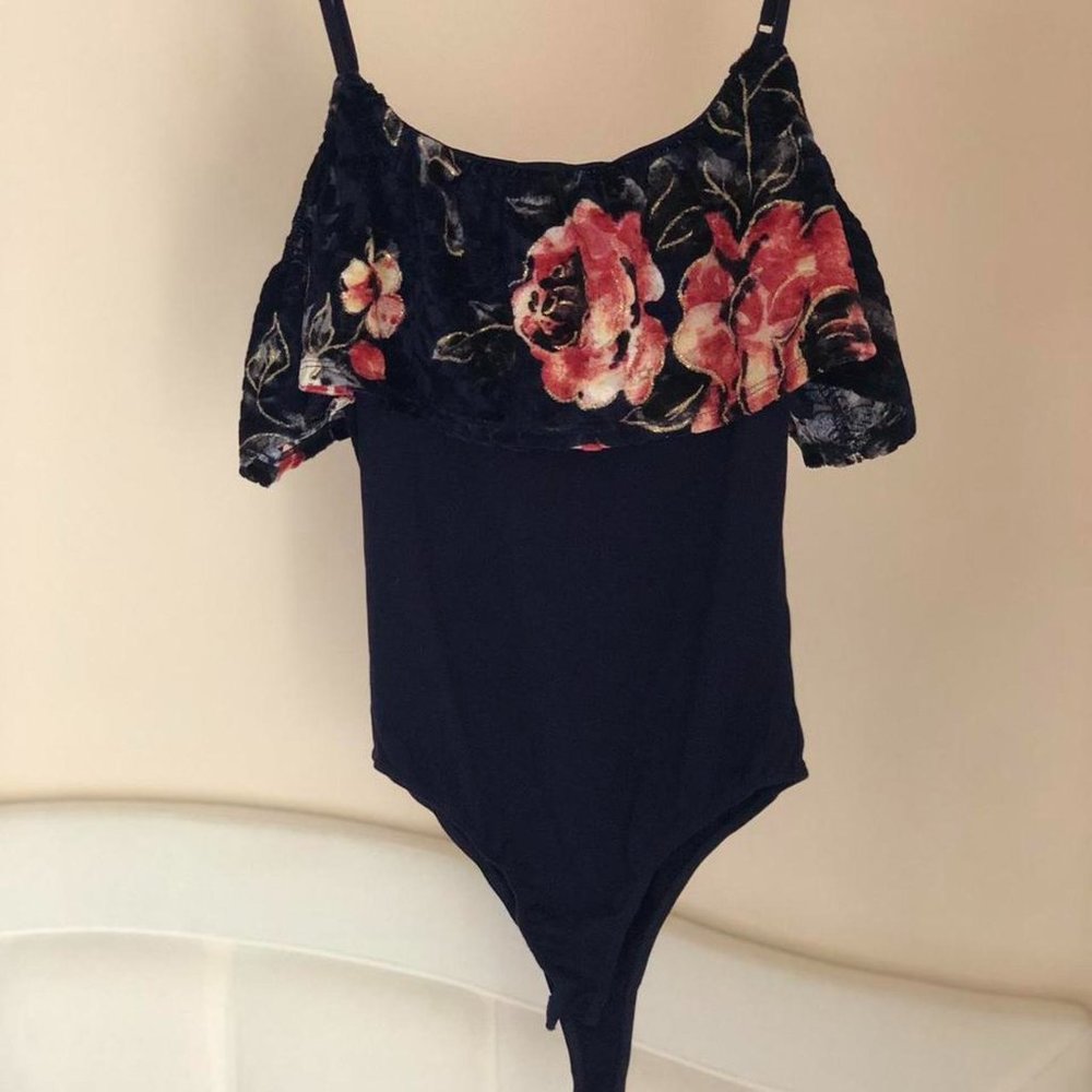 Francesca's Velvet Bodysuit